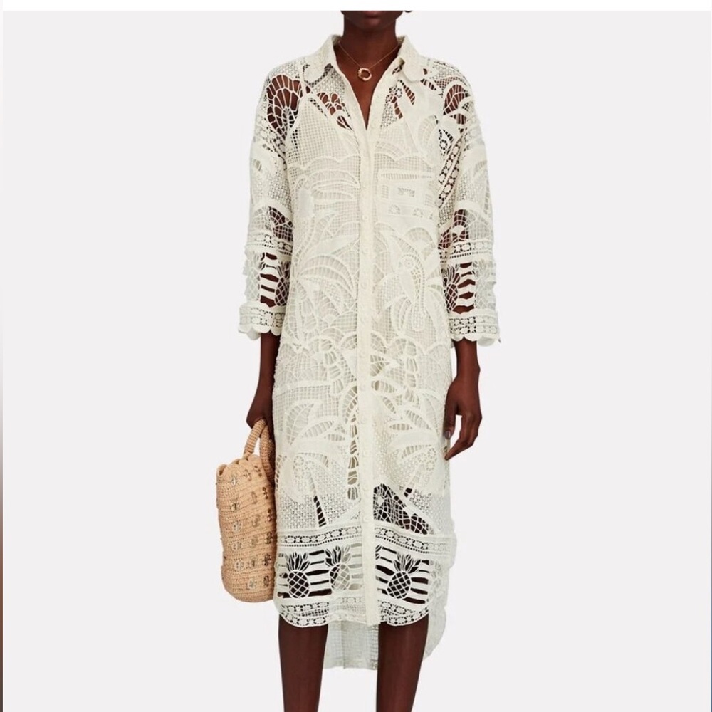 Farm Rio Guipire Chemise Shirtdress